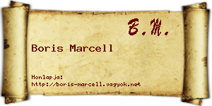 Boris Marcell névjegykártya